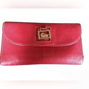 Vintage Dooney & Bourke Red Leather Wallet
